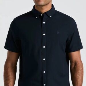 Original Penguin Navy Casual Button Down Short Sleeve Shirt